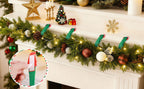 SantaGrip 12er Set selbstklebende Weihnachts Haken für Girlanden und Dekoration