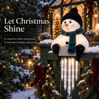SnowLumi Leuchtende Schneemann Eiszapfen Deko für Garten und Eingangsbereich