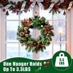 SantaGrip 12er Set selbstklebende Weihnachts Haken für Girlanden und Dekoration