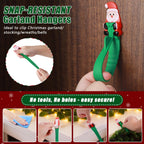 SantaGrip 12er Set selbstklebende Weihnachts Haken für Girlanden und Dekoration