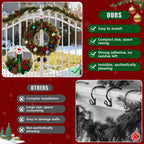 SantaGrip 12er Set selbstklebende Weihnachts Haken für Girlanden und Dekoration