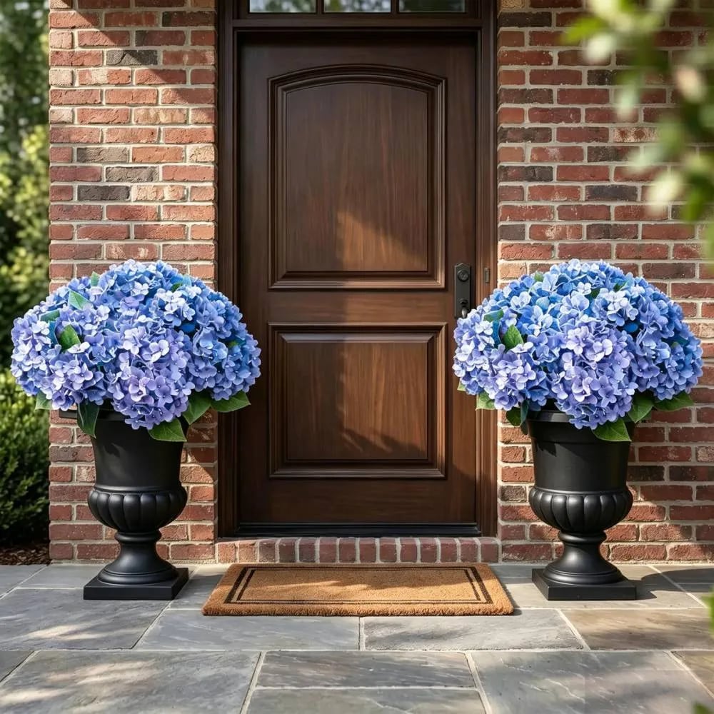 Hortensia Wetterfeste Kunsthortensien für Balkon, Terrasse und Garten