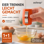 1+1 GRATIS Egglio 2 in 1 Eierknacker und Eigelb Separator für sauberes Aufschlagen