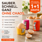 1+1 GRATIS Egglio 2 in 1 Eierknacker und Eigelb Separator für sauberes Aufschlagen
