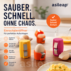 1+1 GRATIS Egglio 2 in 1 Eierknacker und Eigelb Separator für sauberes Aufschlagen