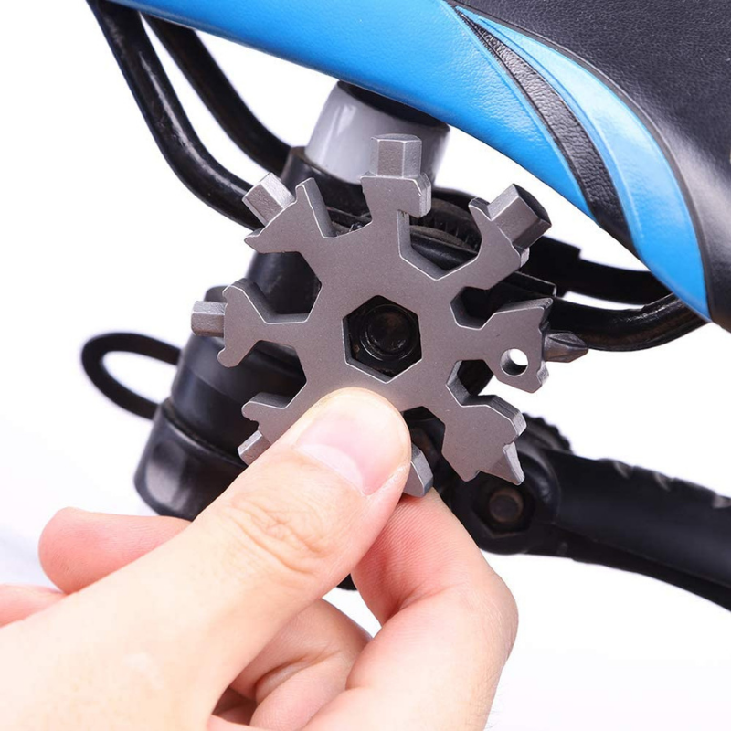 1+1 GRATIS | SnowMate 18 in 1 Edelstahl Multitool im Schneeflocken Design