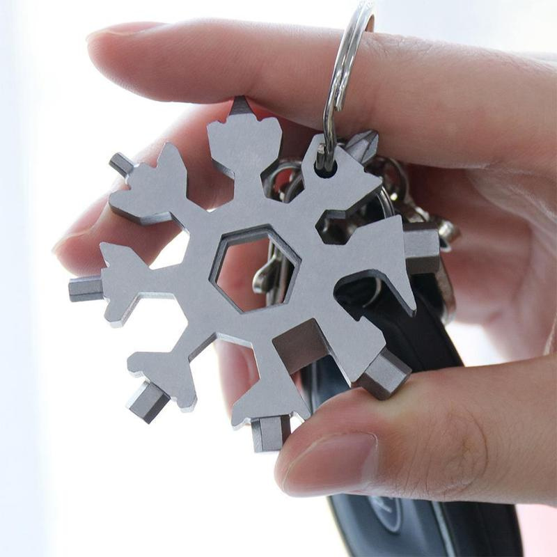 1+1 GRATIS | SnowMate 18 in 1 Edelstahl Multitool im Schneeflocken Design