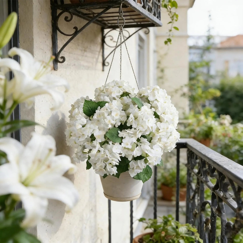 Hortensia Wetterfeste Kunsthortensien für Balkon, Terrasse und Garten