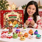 DumpliJoy Personalisierter Squishy Adventskalender mit 24 Mini Überraschungen
