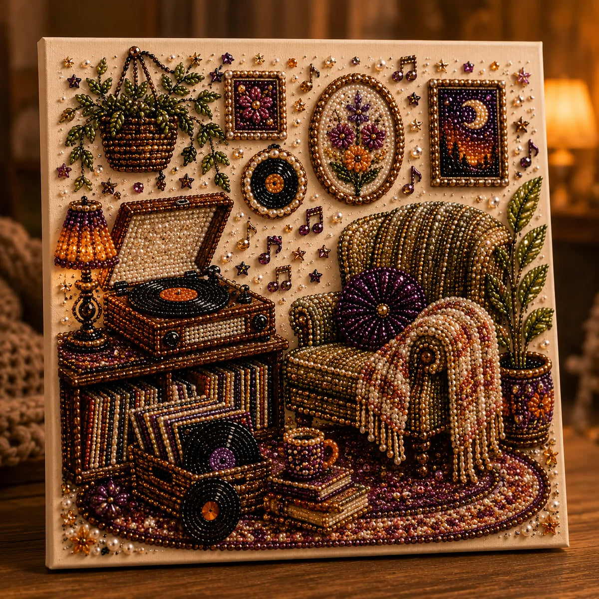 CozyGem 3D Diamantmalerei Set mit gemütlichen Hobbyraum Motiven