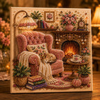 CozyGem 3D Diamantmalerei Set mit gemütlichen Hobbyraum Motiven