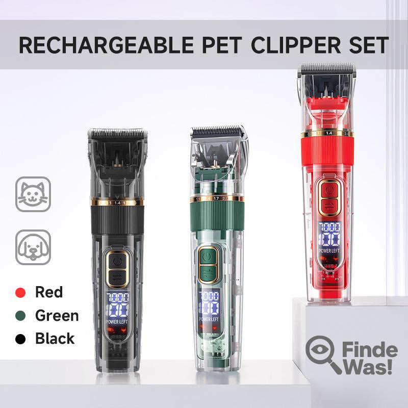 PawTrim Leiser Haustier Trimmer mit LED Display und 3 Geschwindigkeiten