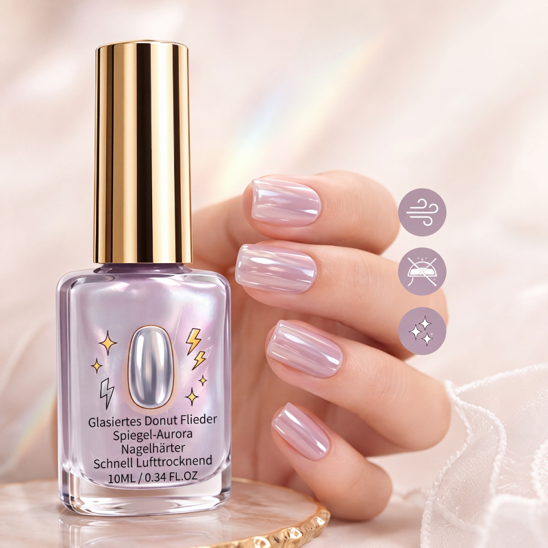 1+1 GRATIS Lunévia Flieder Nagelhärter mit Spiegelglanz Effekt
