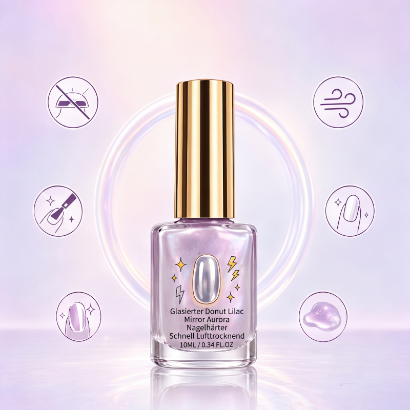 1+1 GRATIS Lunévia Flieder Nagelhärter mit Spiegelglanz Effekt