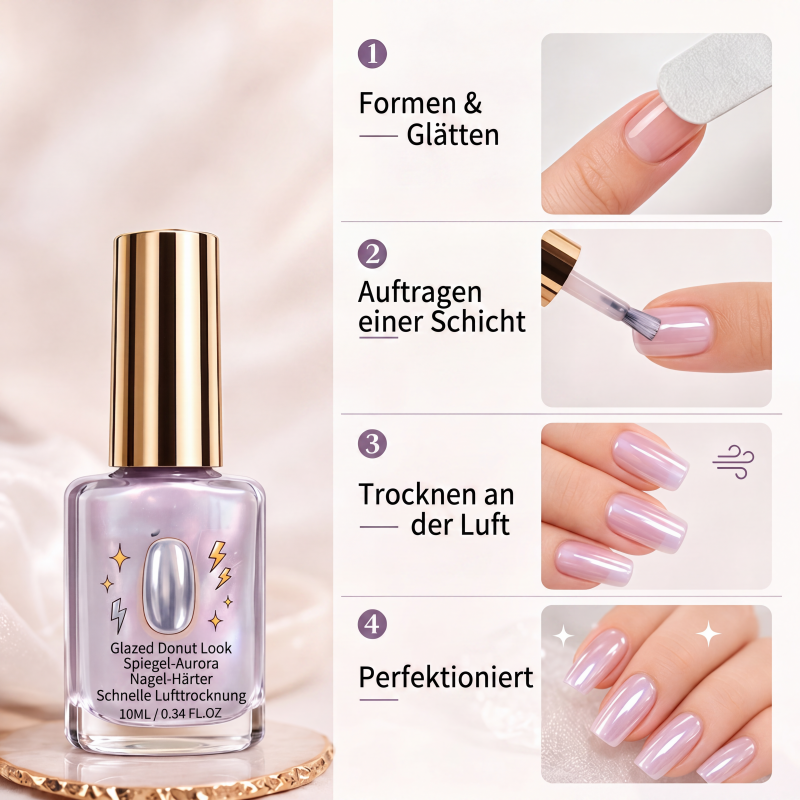 1+1 GRATIS Lunévia Flieder Nagelhärter mit Spiegelglanz Effekt