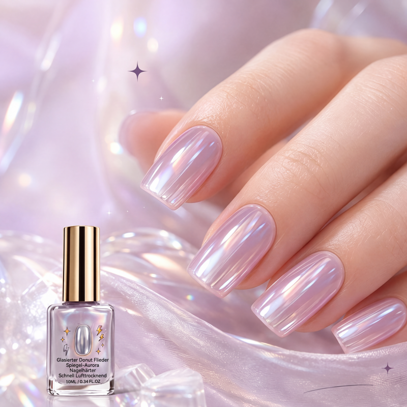 1+1 GRATIS Lunévia Flieder Nagelhärter mit Spiegelglanz Effekt