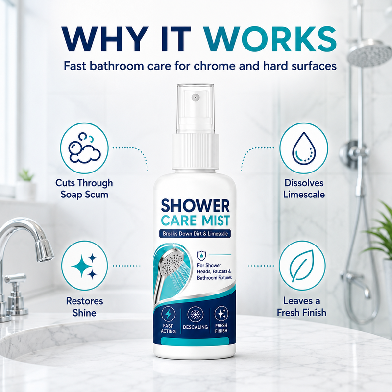 CalciClear Schnellwirkendes Kalkentferner Spray für Dusche und Armaturen