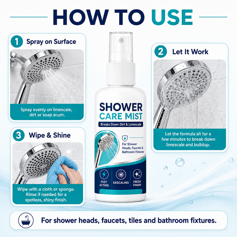 CalciClear Schnellwirkendes Kalkentferner Spray für Dusche und Armaturen