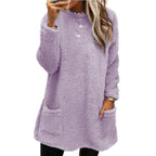 Alvessa Warmes Damen Langarmshirt mit Rundhalsausschnitt und weichem Innenfutter