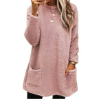 Alvessa Warmes Damen Langarmshirt mit Rundhalsausschnitt und weichem Innenfutter