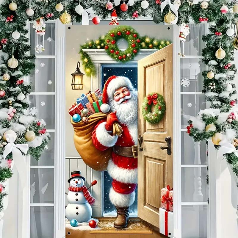 DoorNoel XXL Weihnachts Türbehang mit 18 festlichen Designs