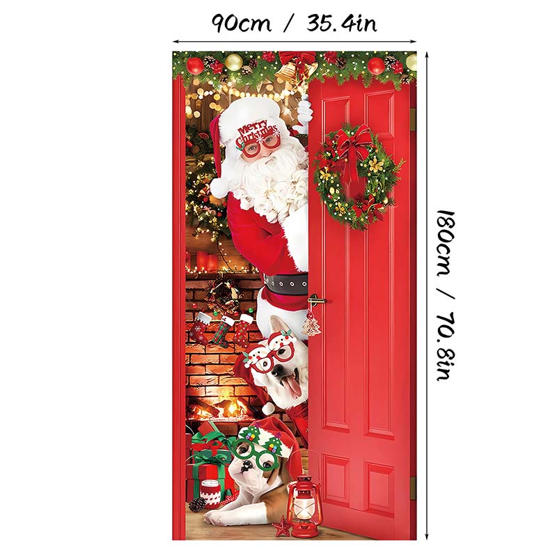 DoorNoel XXL Weihnachts Türbehang mit 18 festlichen Designs