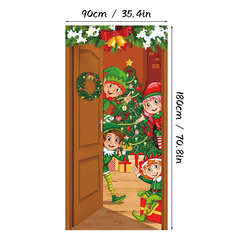 DoorNoel XXL Weihnachts Türbehang mit 18 festlichen Designs