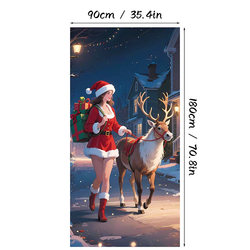 DoorNoel XXL Weihnachts Türbehang mit 18 festlichen Designs