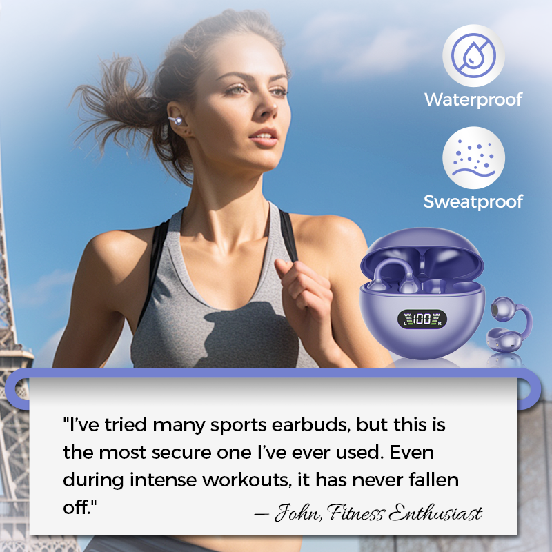 AirClip Open Ear Bluetooth Ohrhörer mit Clip Design und Touch Steuerung