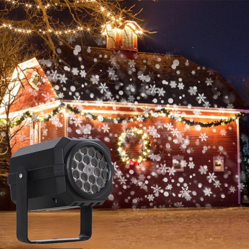NoelBeam Rotierender LED Weihnachtsprojektor mit 16 festlichen Lichtmotiven