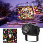 NoelBeam Rotierender LED Weihnachtsprojektor mit 16 festlichen Lichtmotiven