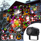 NoelBeam Rotierender LED Weihnachtsprojektor mit 16 festlichen Lichtmotiven