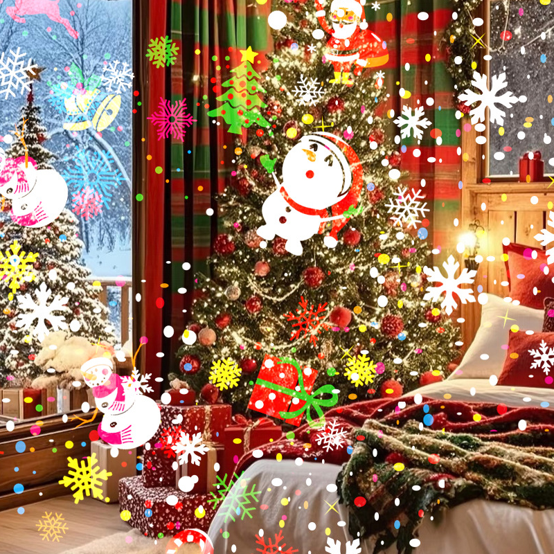NoelBeam Rotierender LED Weihnachtsprojektor mit 16 festlichen Lichtmotiven