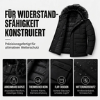 Arctivon Mittellanger Herren Winterparka mit Thermofutter und abnehmbarer Kapuze