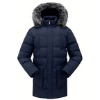 Arctivon Mittellanger Herren Winterparka mit Thermofutter und abnehmbarer Kapuze