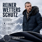 Arctivon Mittellanger Herren Winterparka mit Thermofutter und abnehmbarer Kapuze