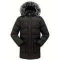 Arctivon Mittellanger Herren Winterparka mit Thermofutter und abnehmbarer Kapuze