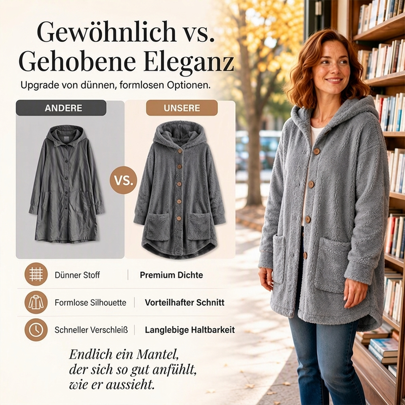 Norvella Kuschelige Damen Winterjacke mit Kapuze