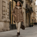 Norvella Kuschelige Damen Winterjacke mit Kapuze