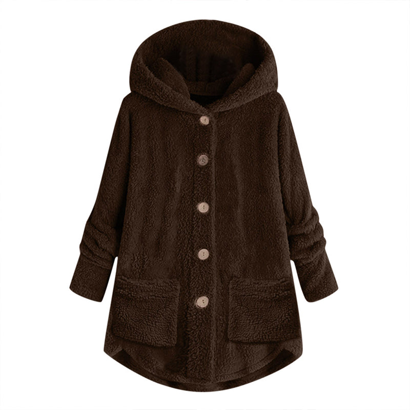 Norvella Kuschelige Damen Winterjacke mit Kapuze