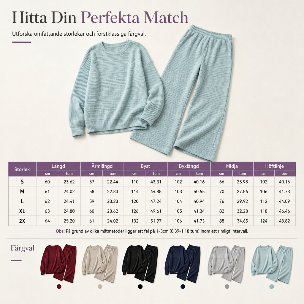 Mirella Zweiteiliges Damen Strickset mit Langarm Oberteil und weiter Hose