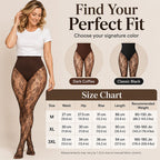 Florisse Hochtaillierte Spitzen Strumpfhose mit formendem Bund und floralem Muster